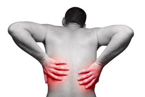 dor nas costas com osteocondrose da coluna vertebral
