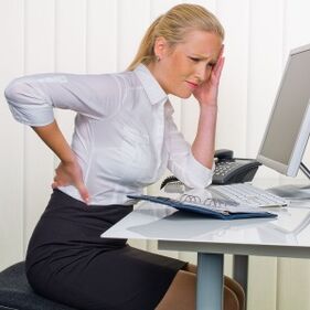 osteocondrose lombar durante trabalho sedentário